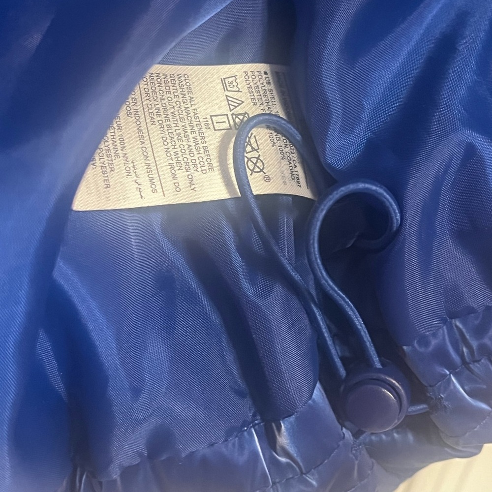 Old Navy Shiny Puffer Vest Catalyst Blue size XXL Weather Resistant - Picture 6 of 6